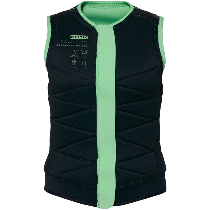 2024 Mystic Frauen Juice Front Zip Wake Impact Vest 35005.240221 - Lime Green